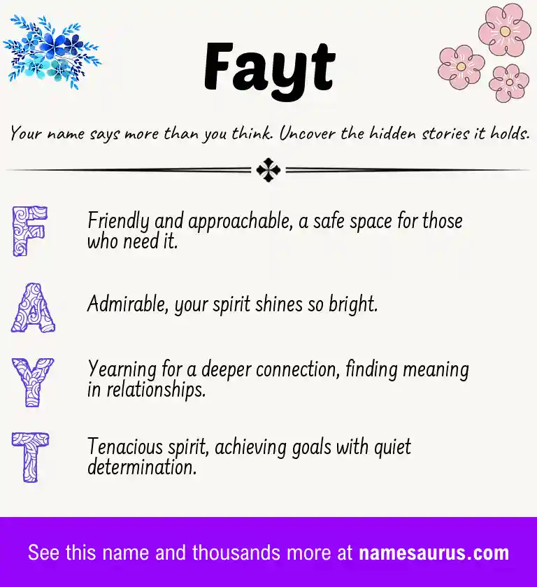 Acrostic poem about Fayt.