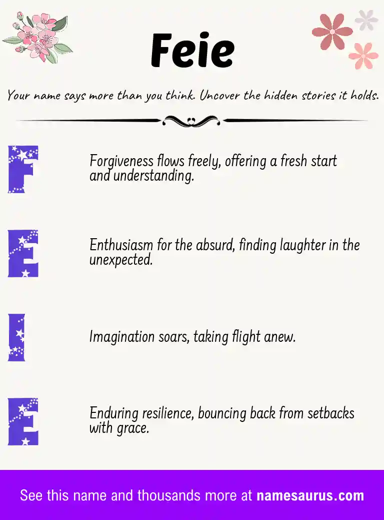 Acrostic poem about Feie.