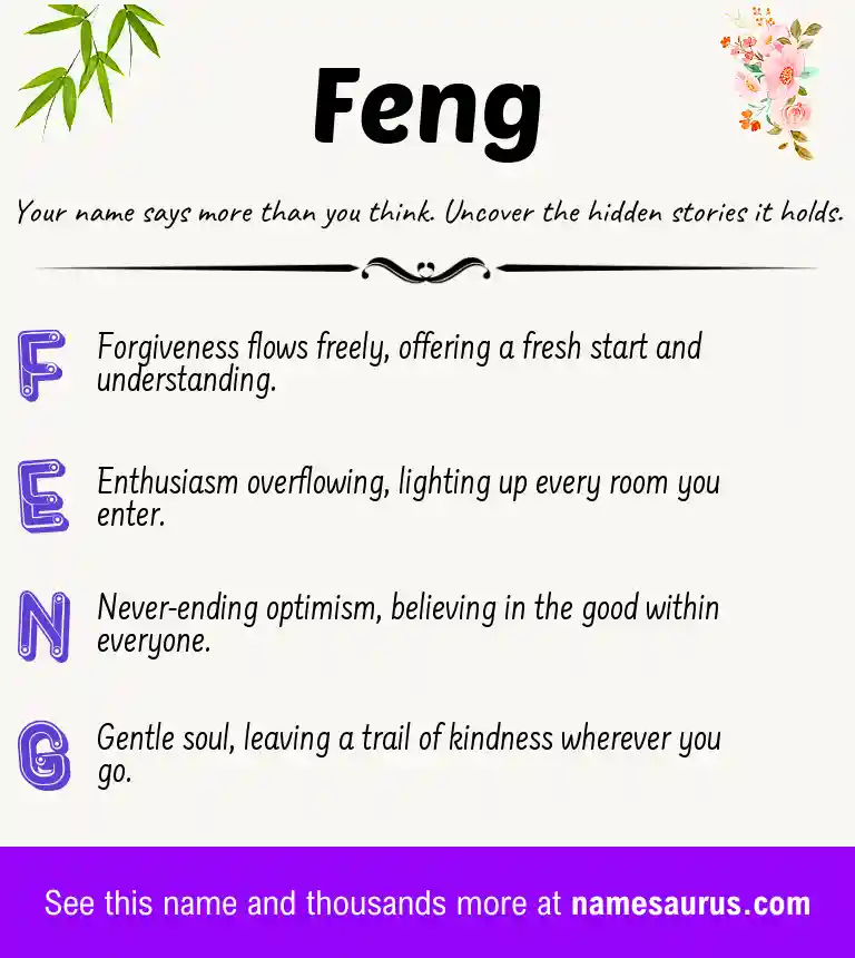 Acrostic poem about Feng.