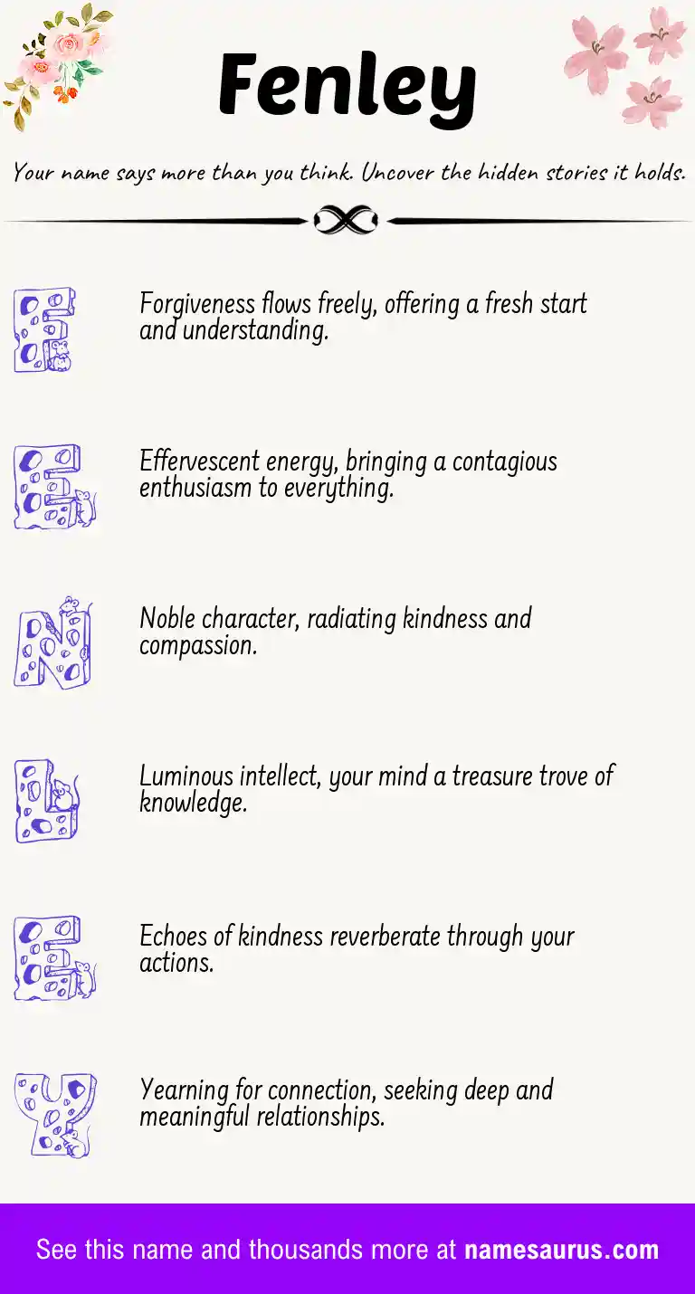 Acrostic poem about Fenley.