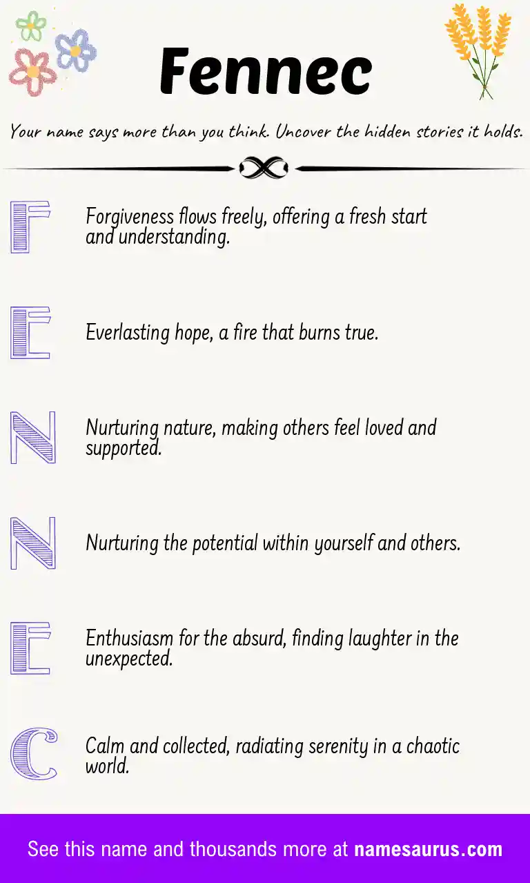 Acrostic poem about Fennec.