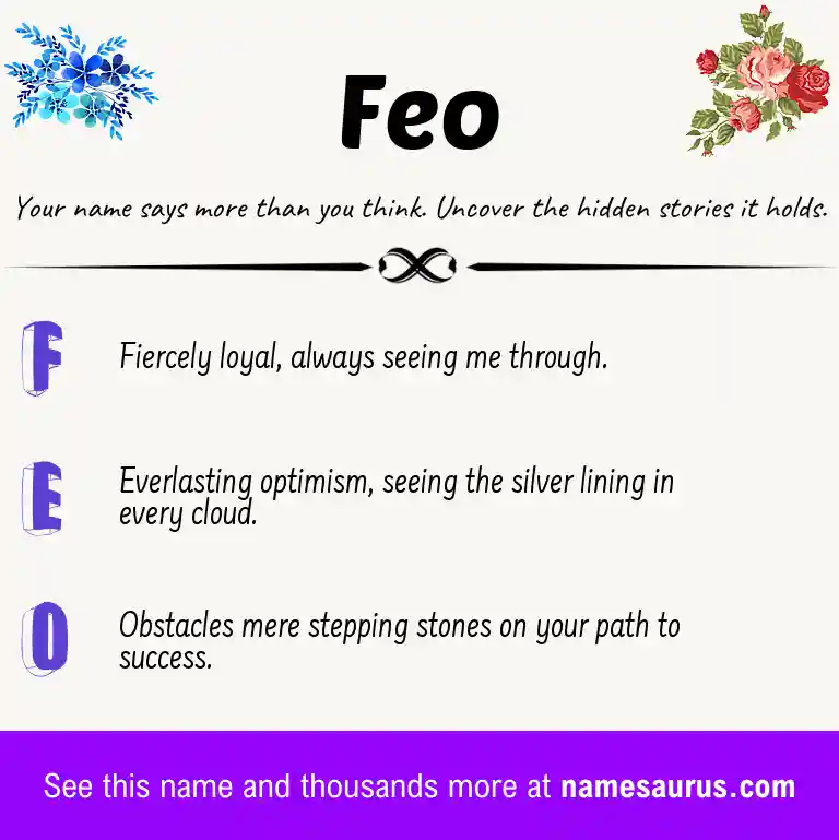 Acrostic poem about Feo.