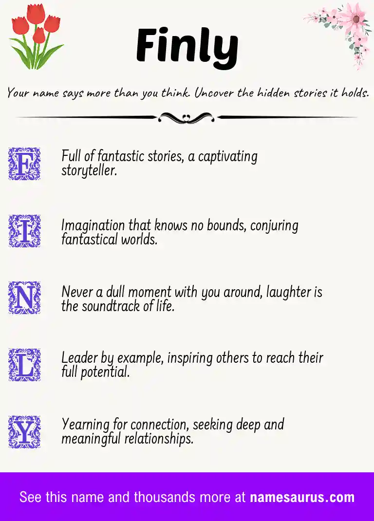 Acrostic poem about Finly.