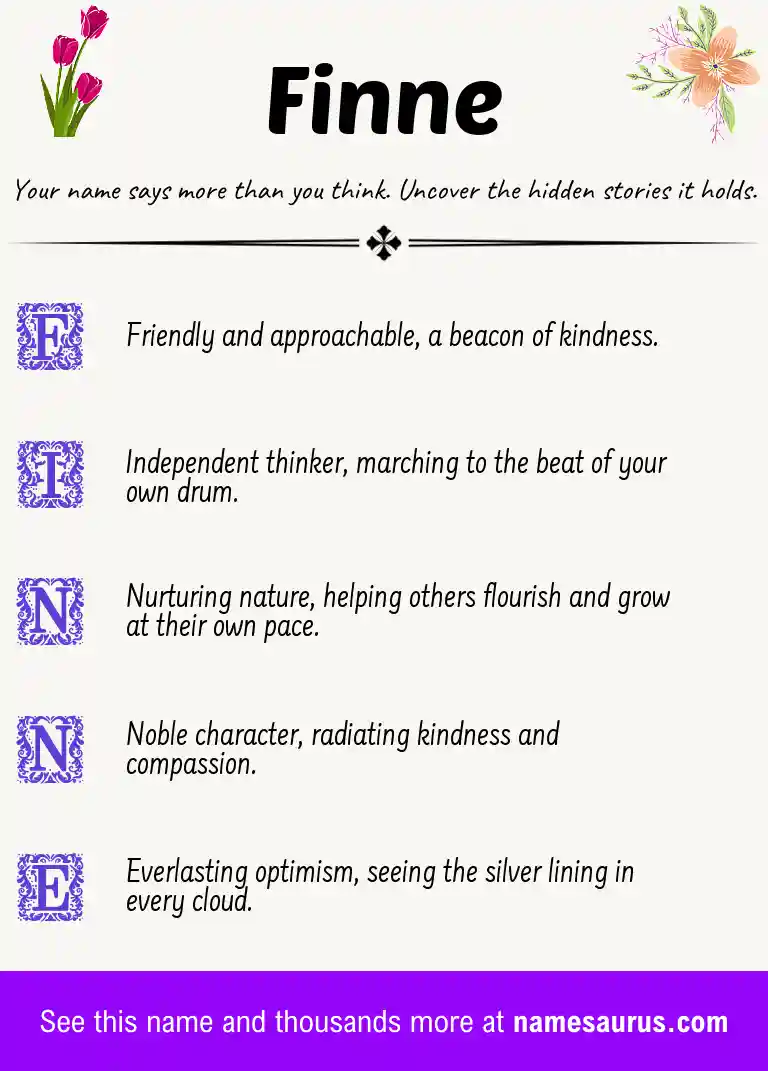 Acrostic poem about Finne.