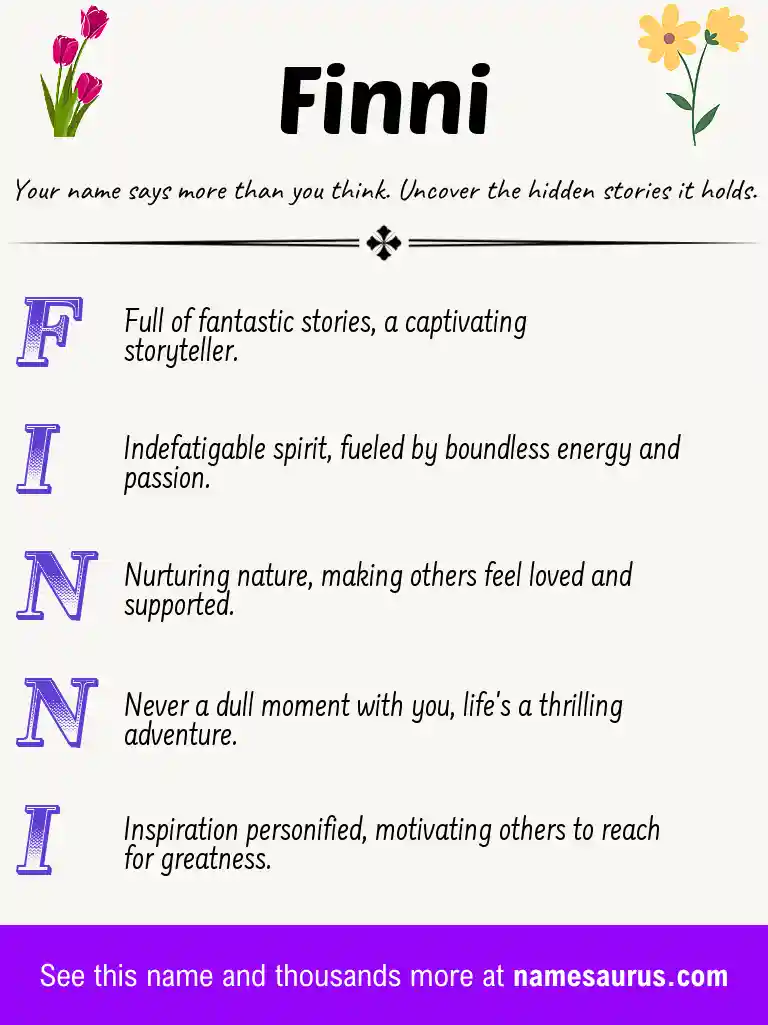 Acrostic poem about Finni.
