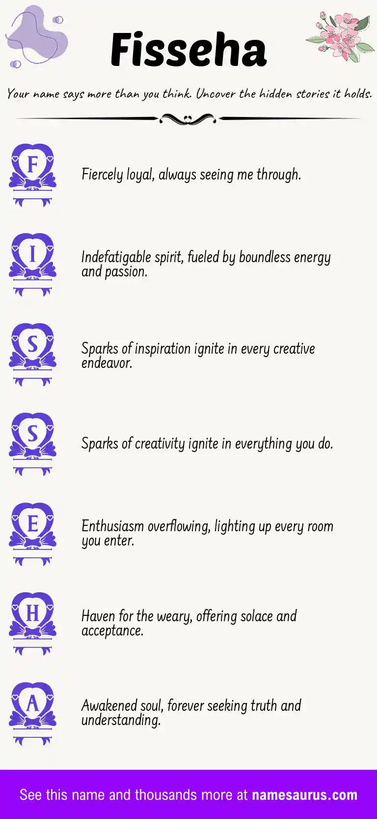 Acrostic poem about Fisseha.