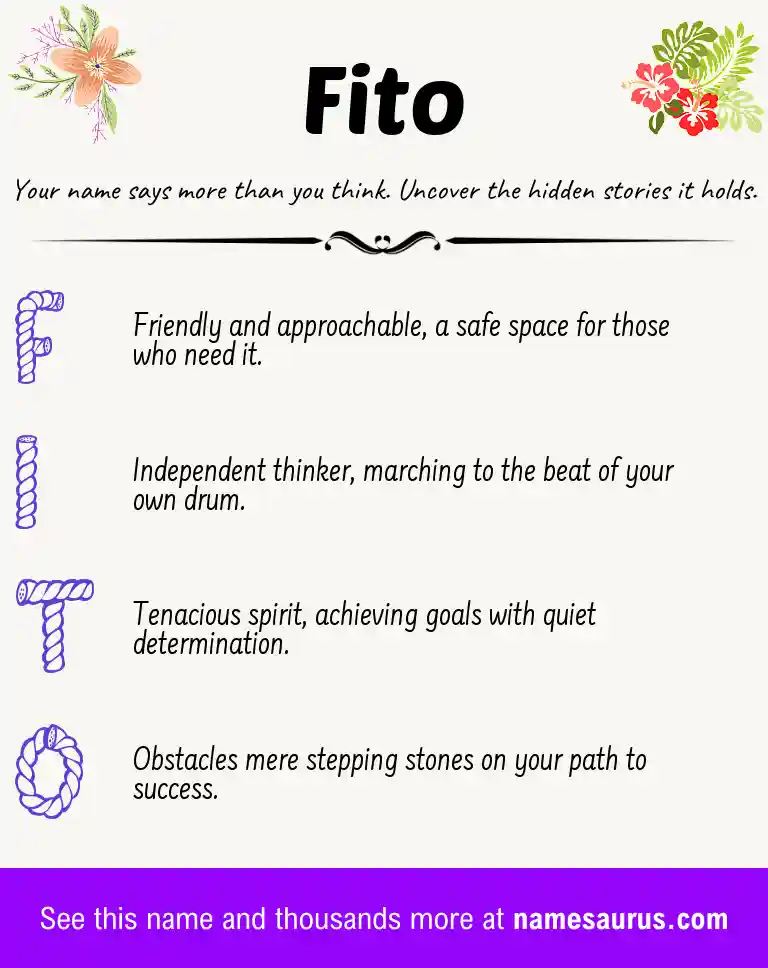 Acrostic poem about Fito.