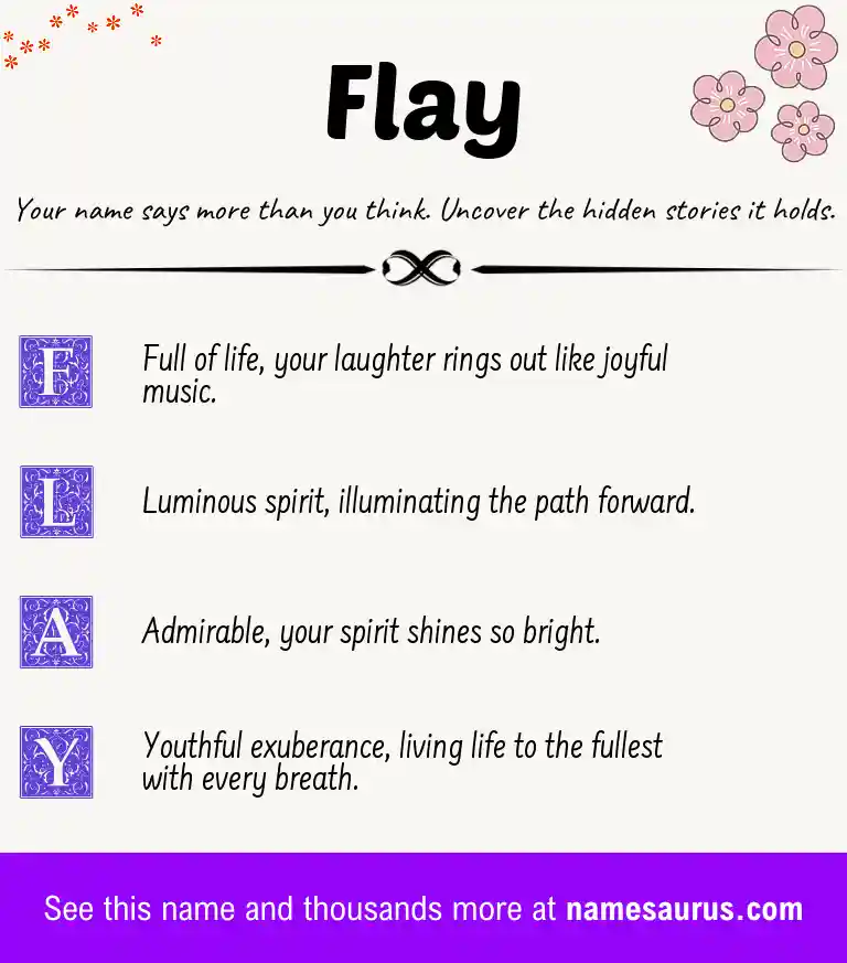 Acrostic poem about Flay.