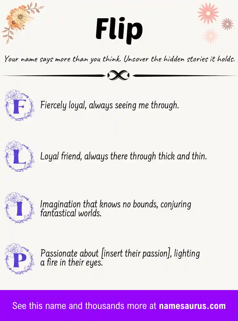 Acrostic poem about Flip.