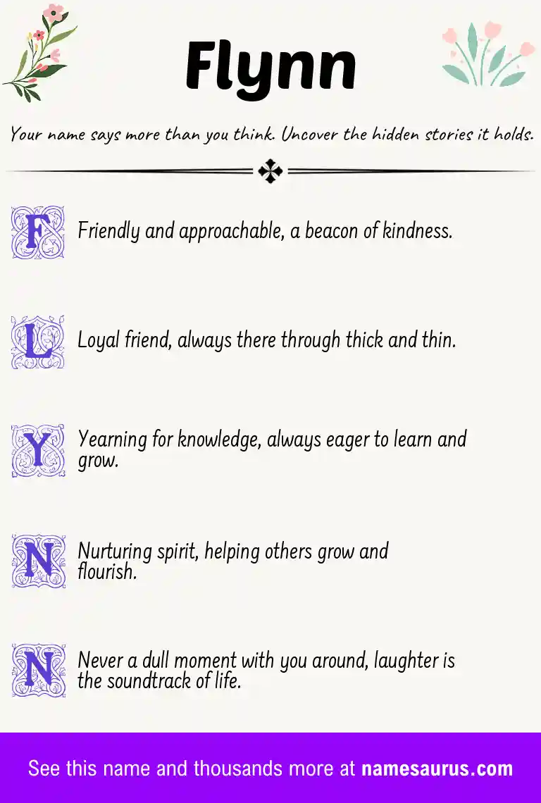 Acrostic poem about Flynn.