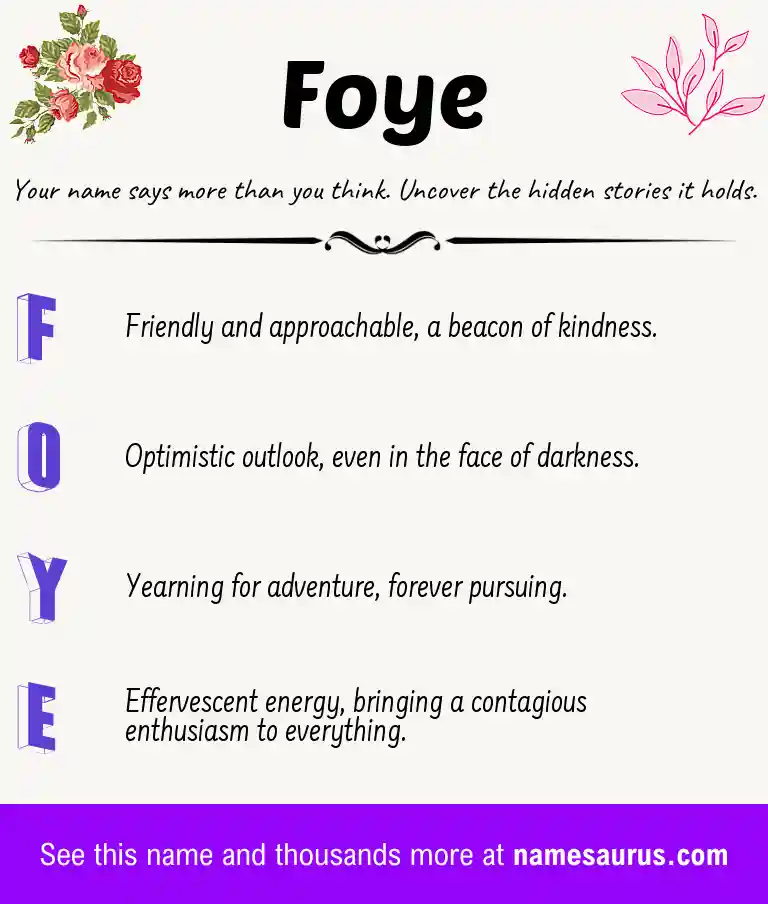 Acrostic poem about Foye.