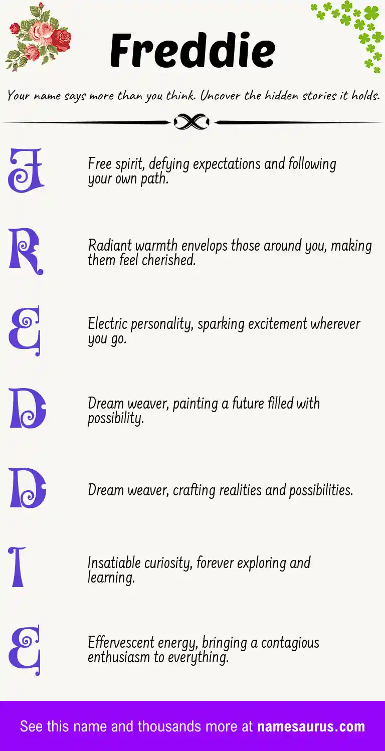Acrostic poem about Freddie.