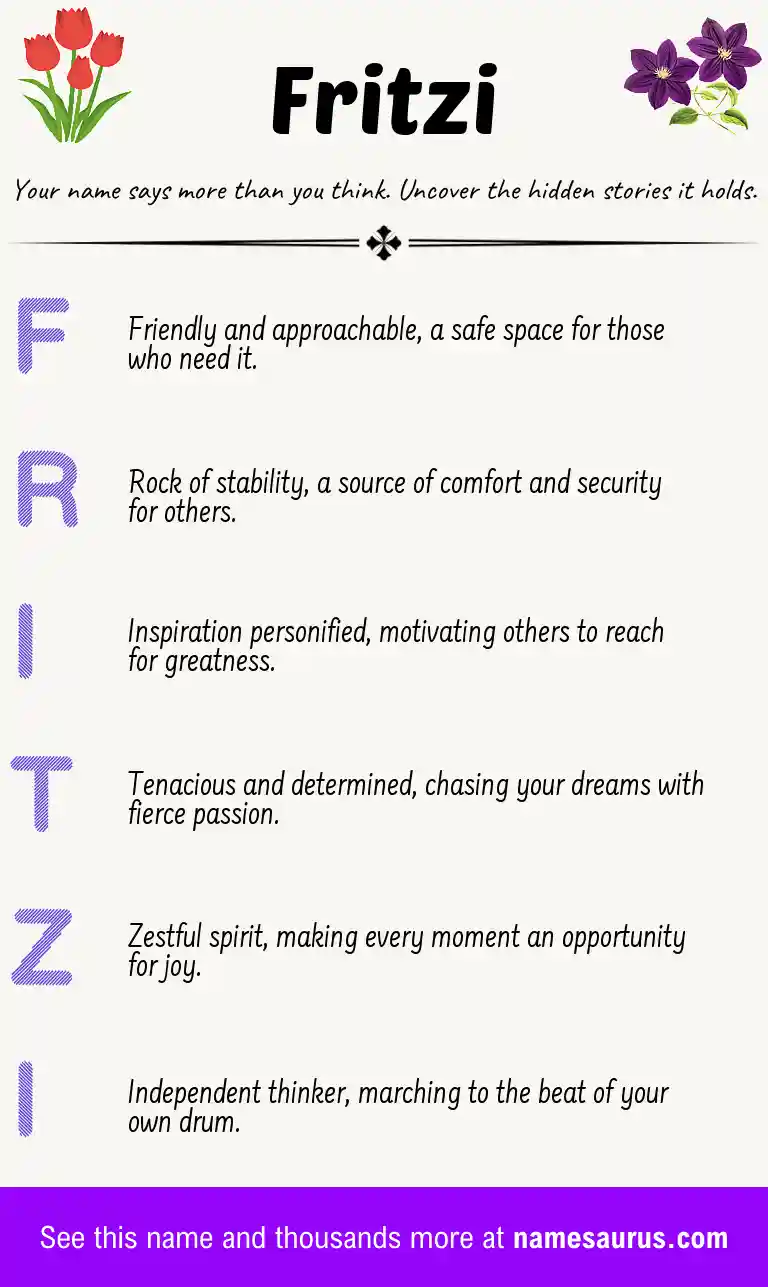 Acrostic poem about Fritzi.