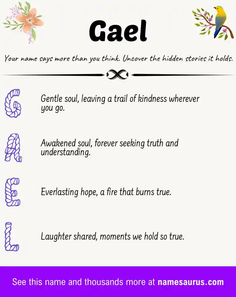 Acrostic poem about Gael.