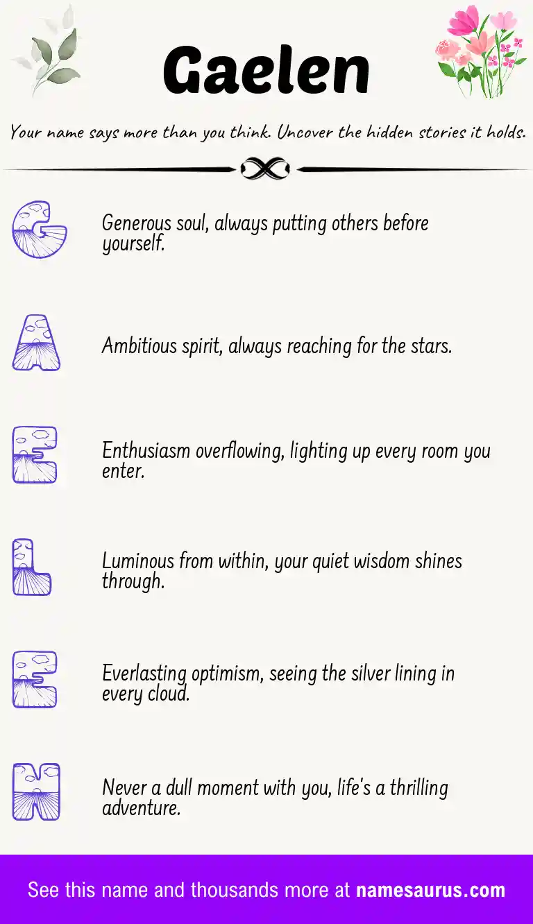 Acrostic poem about Gaelen.