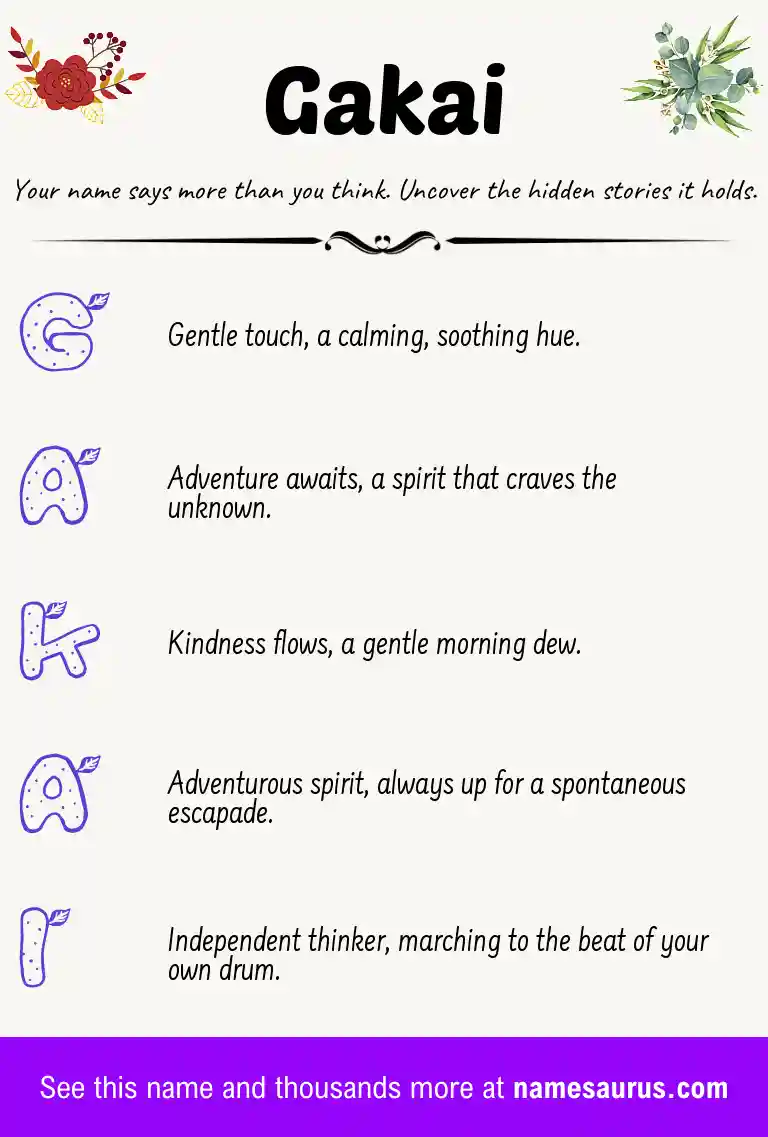 Acrostic poem about Gakai.