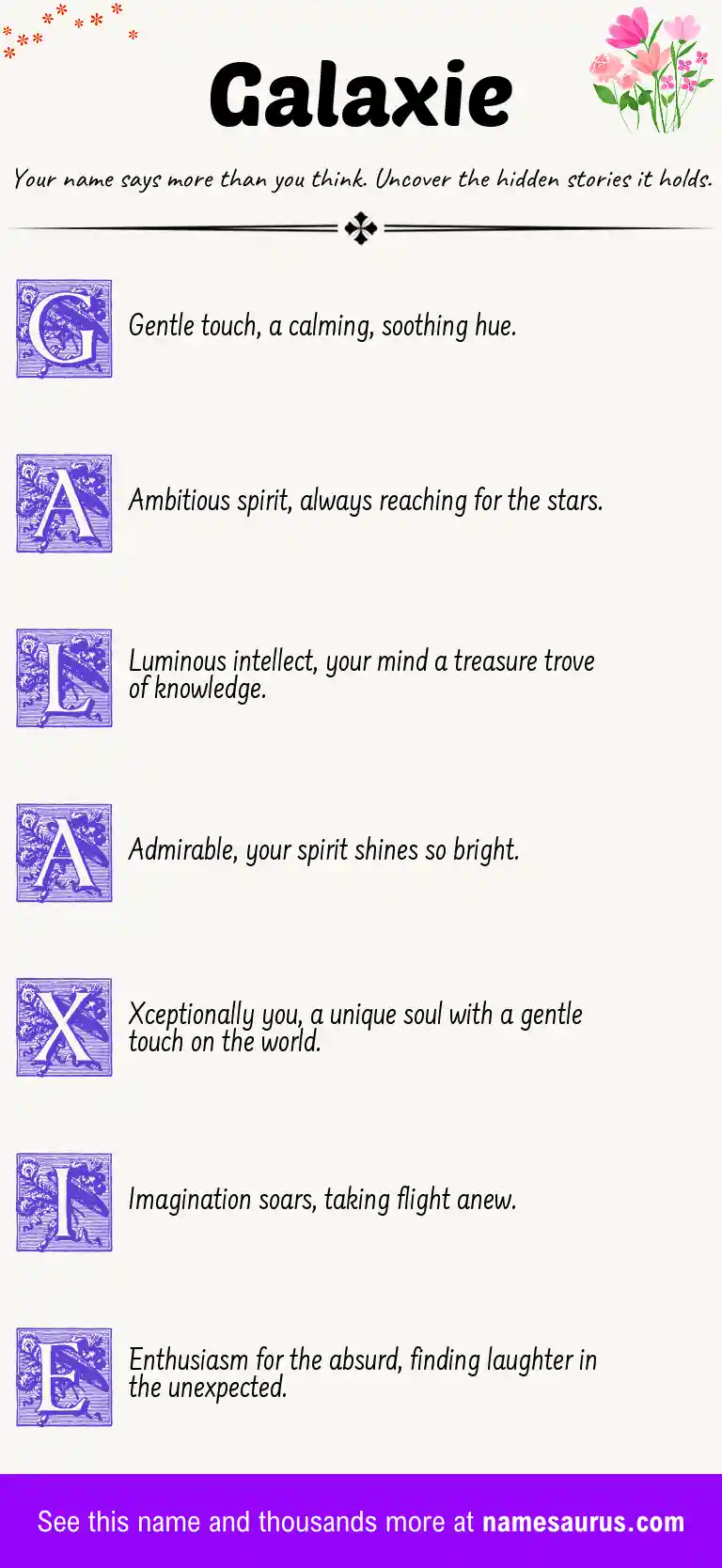Acrostic poem about Galaxie.