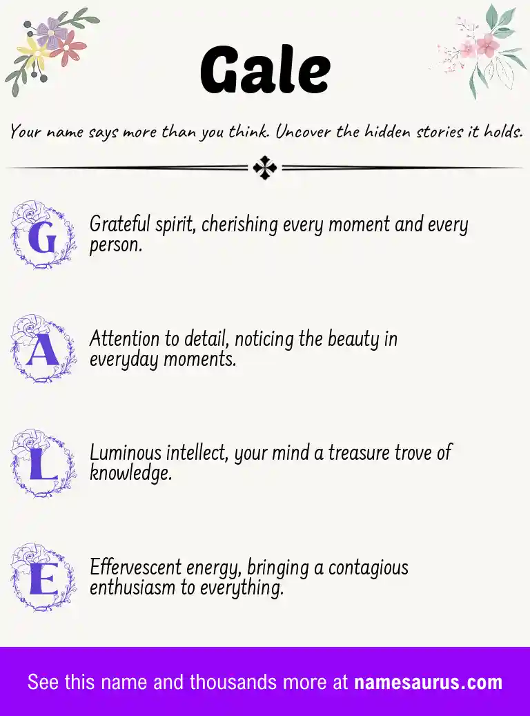 Acrostic poem about Gale.