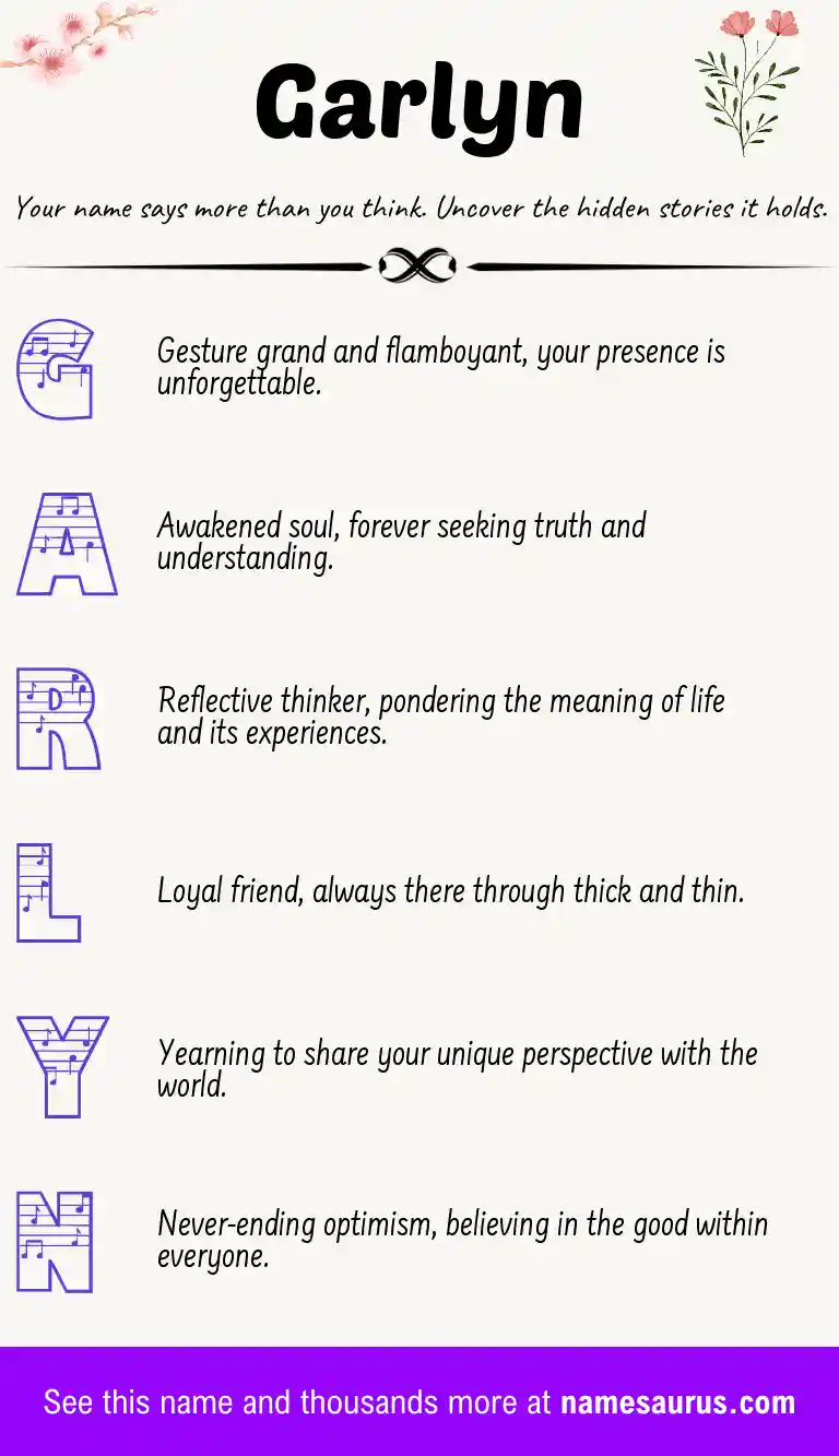 Acrostic poem about Garlyn.