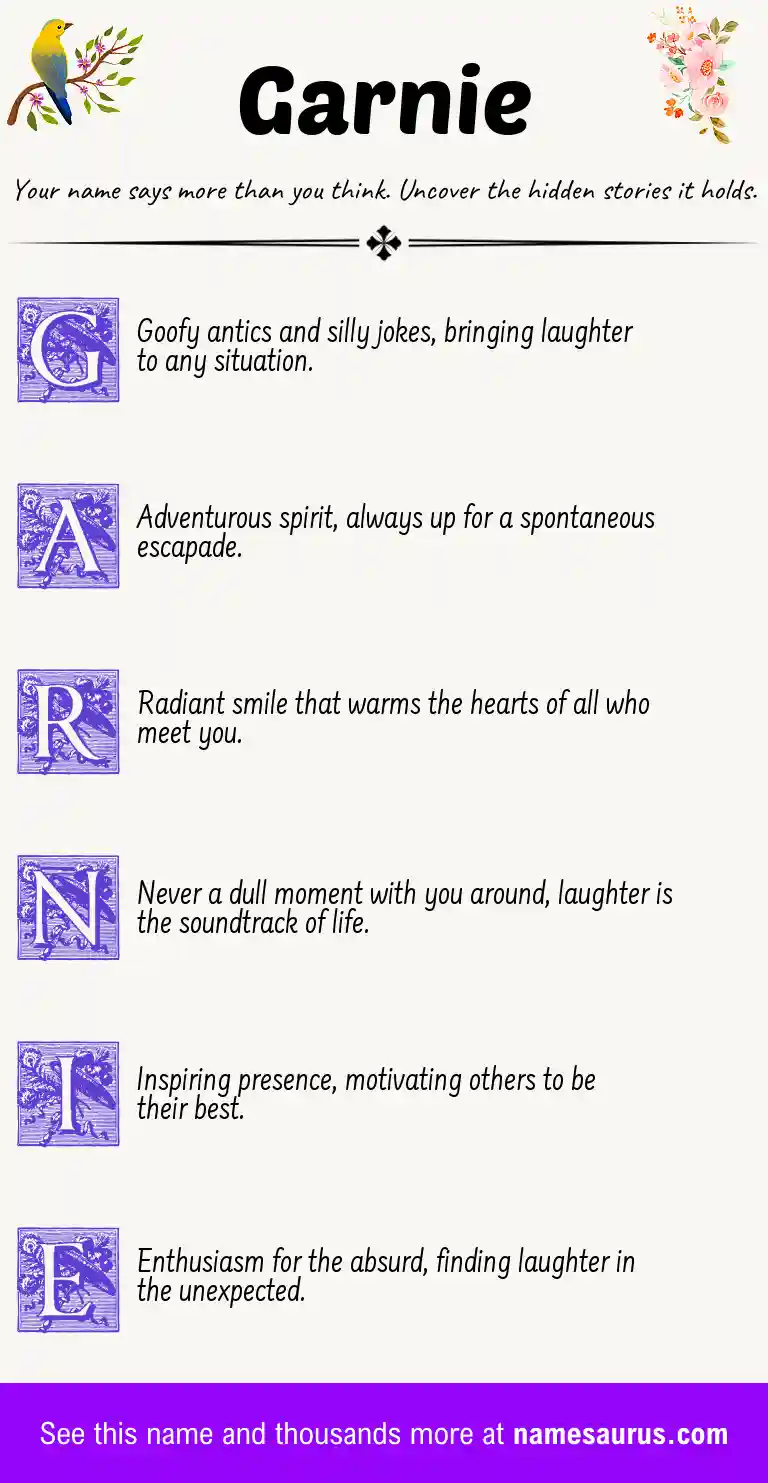 Acrostic poem about Garnie.