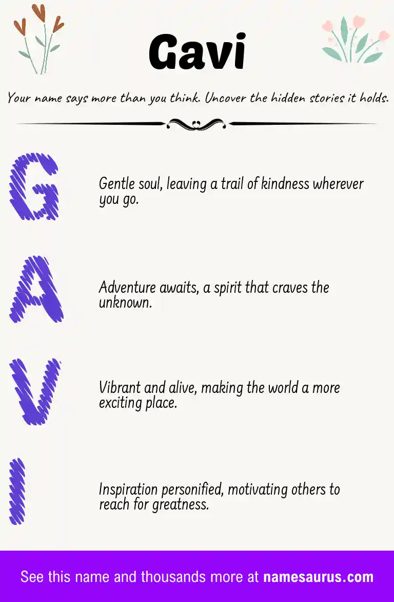 Acrostic poem about Gavi.