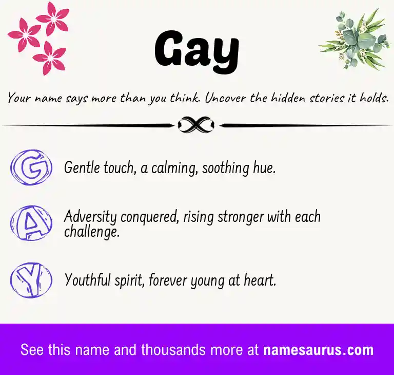 Acrostic poem about Gay.