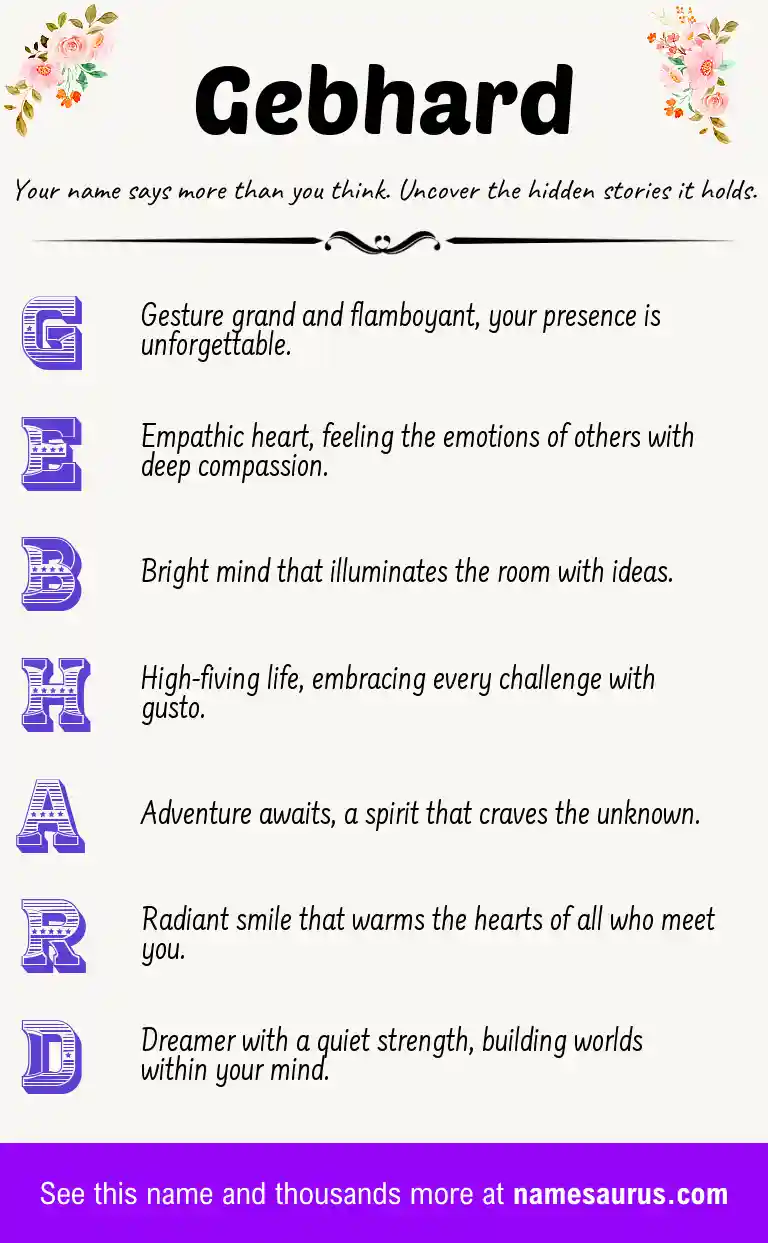 Acrostic poem about Gebhard.