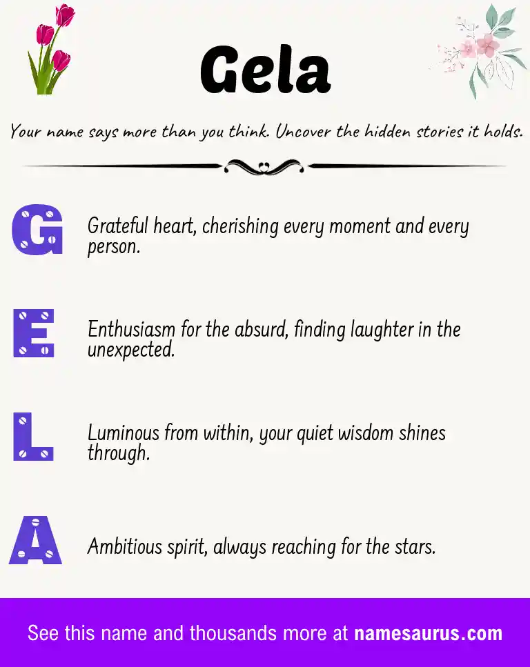 Acrostic poem about Gela.