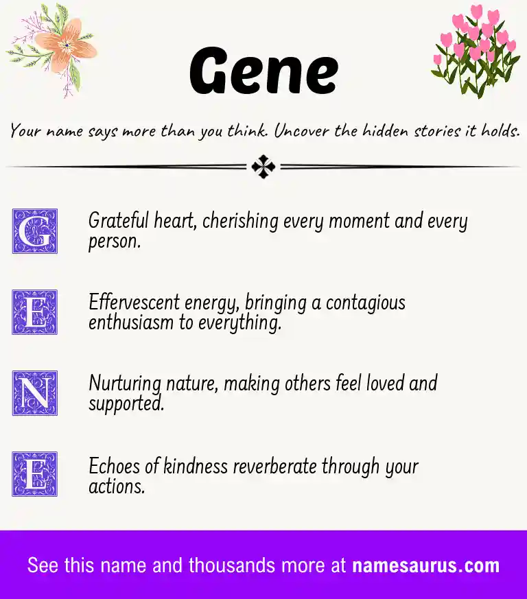 Acrostic poem about Gene.