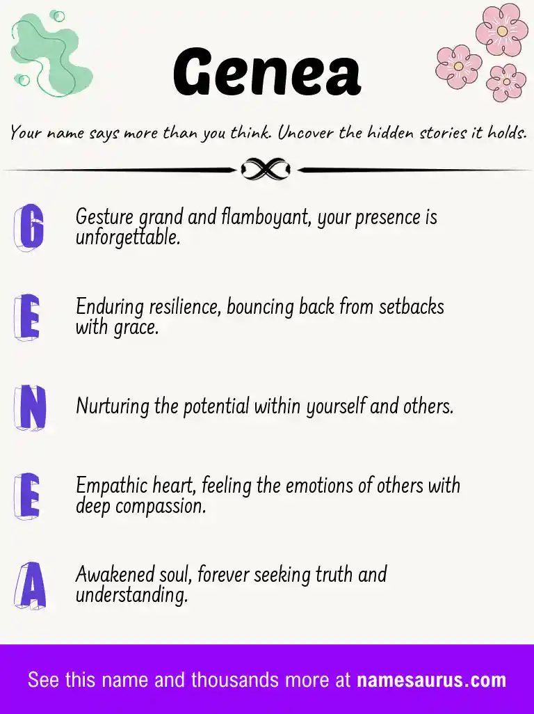 Acrostic poem about Genea.