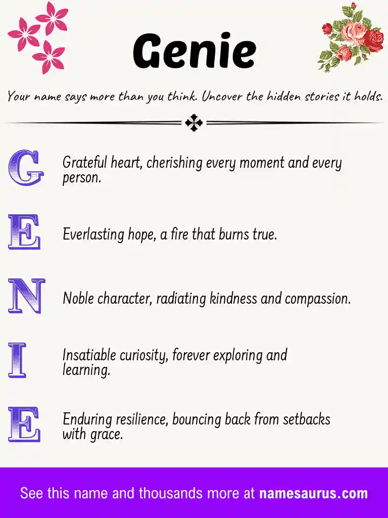 Acrostic poem about Genie.