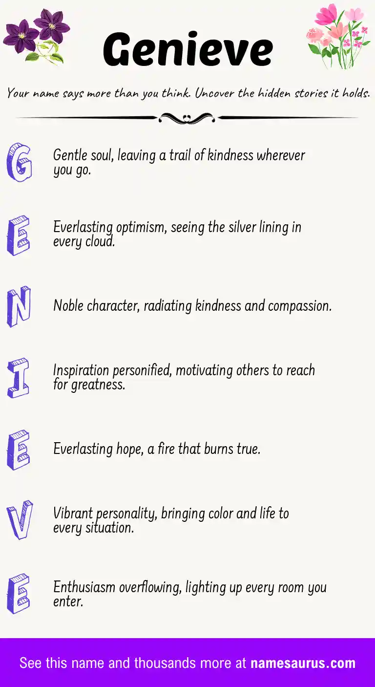 Acrostic poem about Genieve.