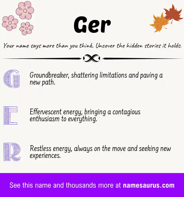 Acrostic poem about Ger.