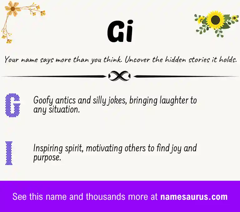 Acrostic poem about Gi.