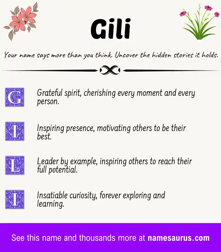 Acrostic poem about Gili.