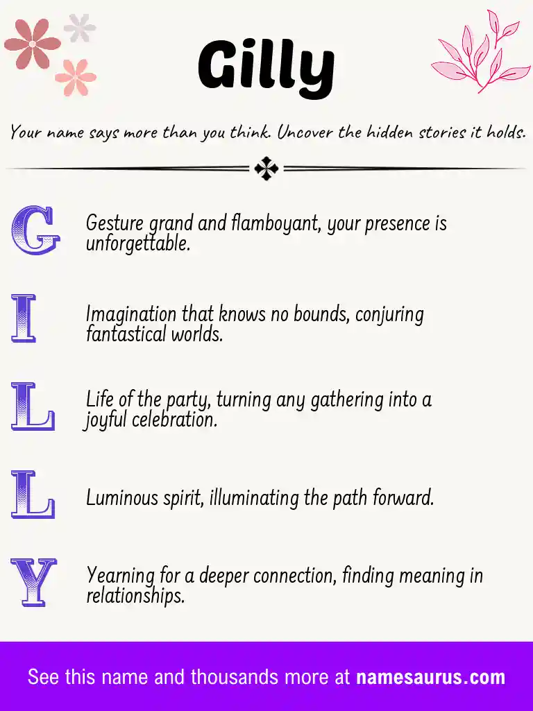 Acrostic poem about Gilly.