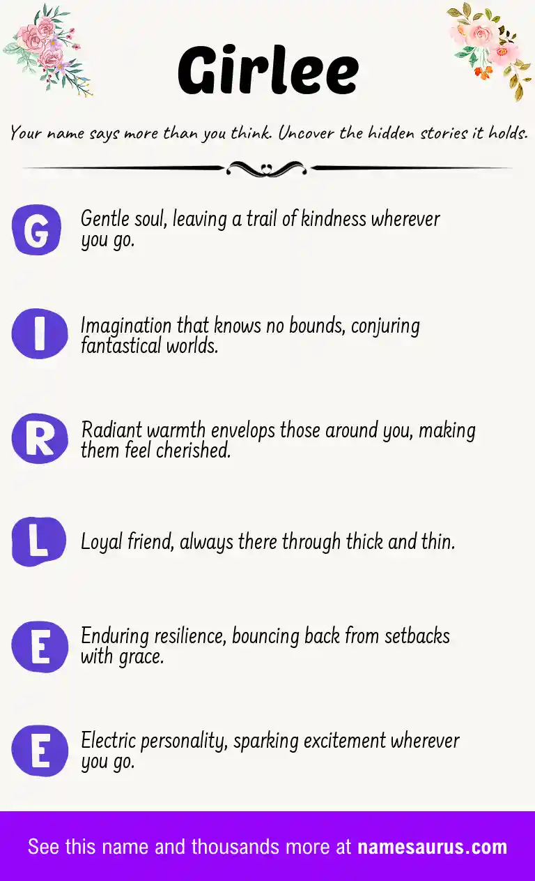 Acrostic poem about Girlee.
