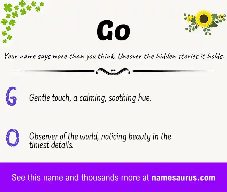 Acrostic poem about Go.