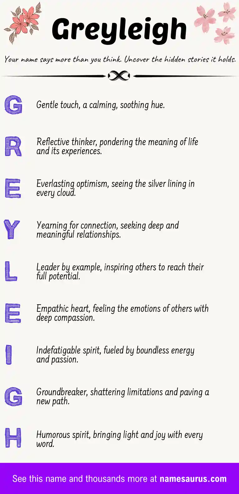 Acrostic poem about Greyleigh.