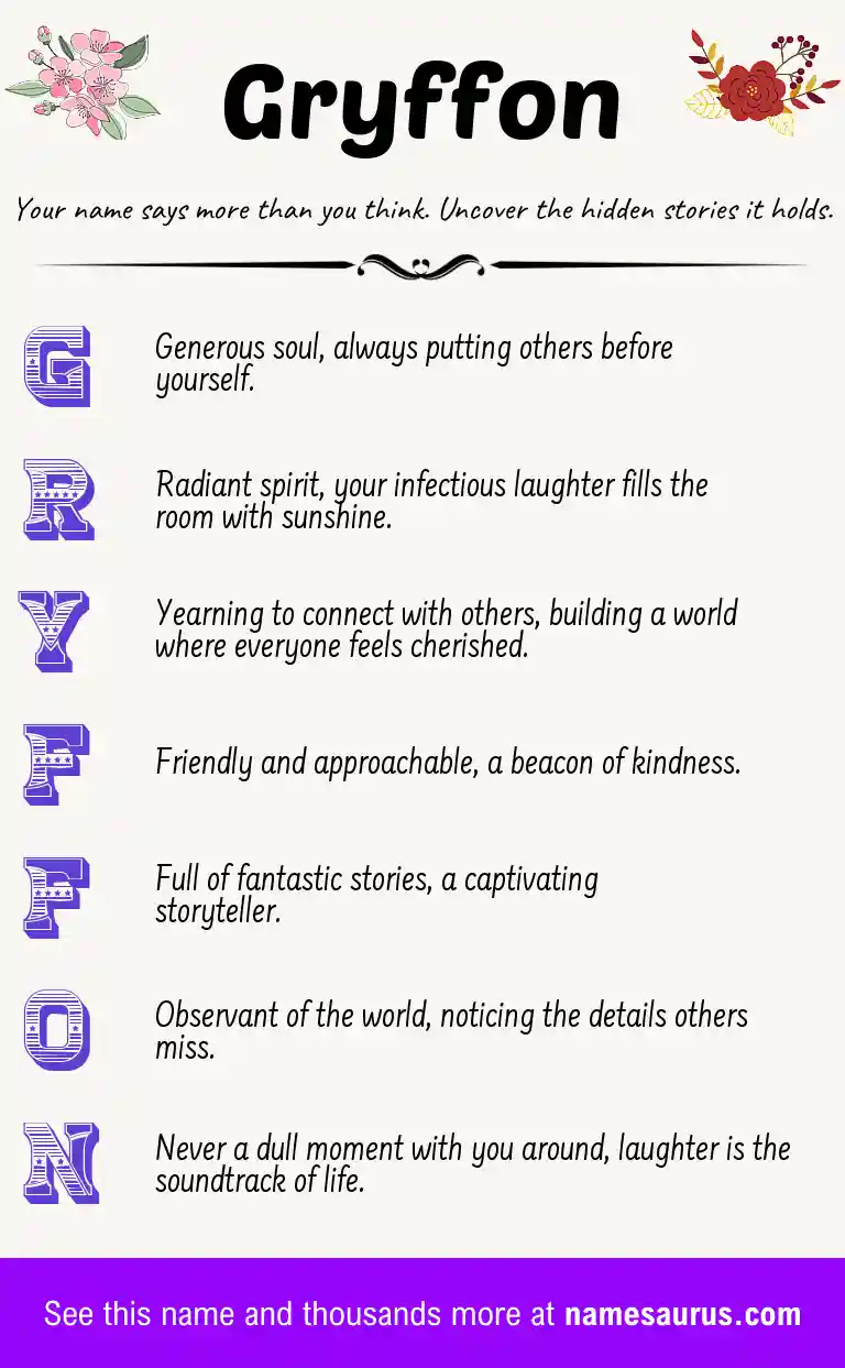 Acrostic poem about Gryffon.