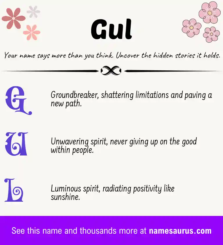 Acrostic poem about Gul.