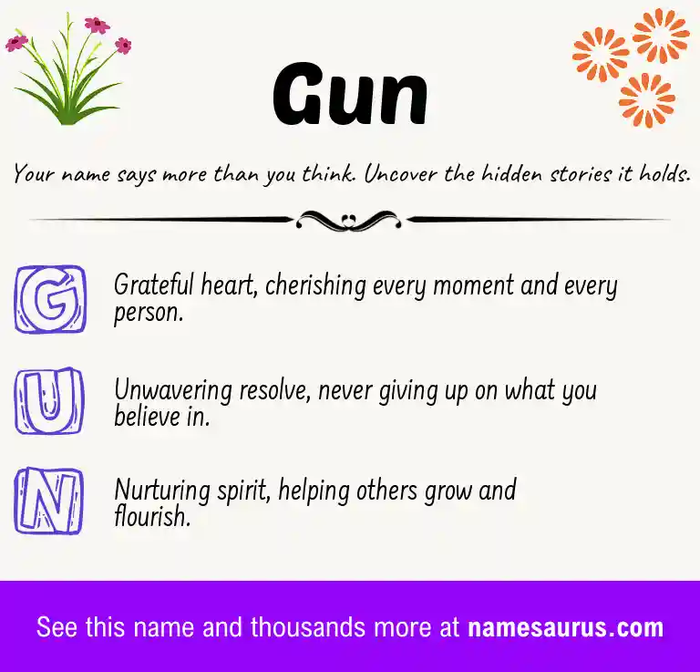 Acrostic poem about Gun.