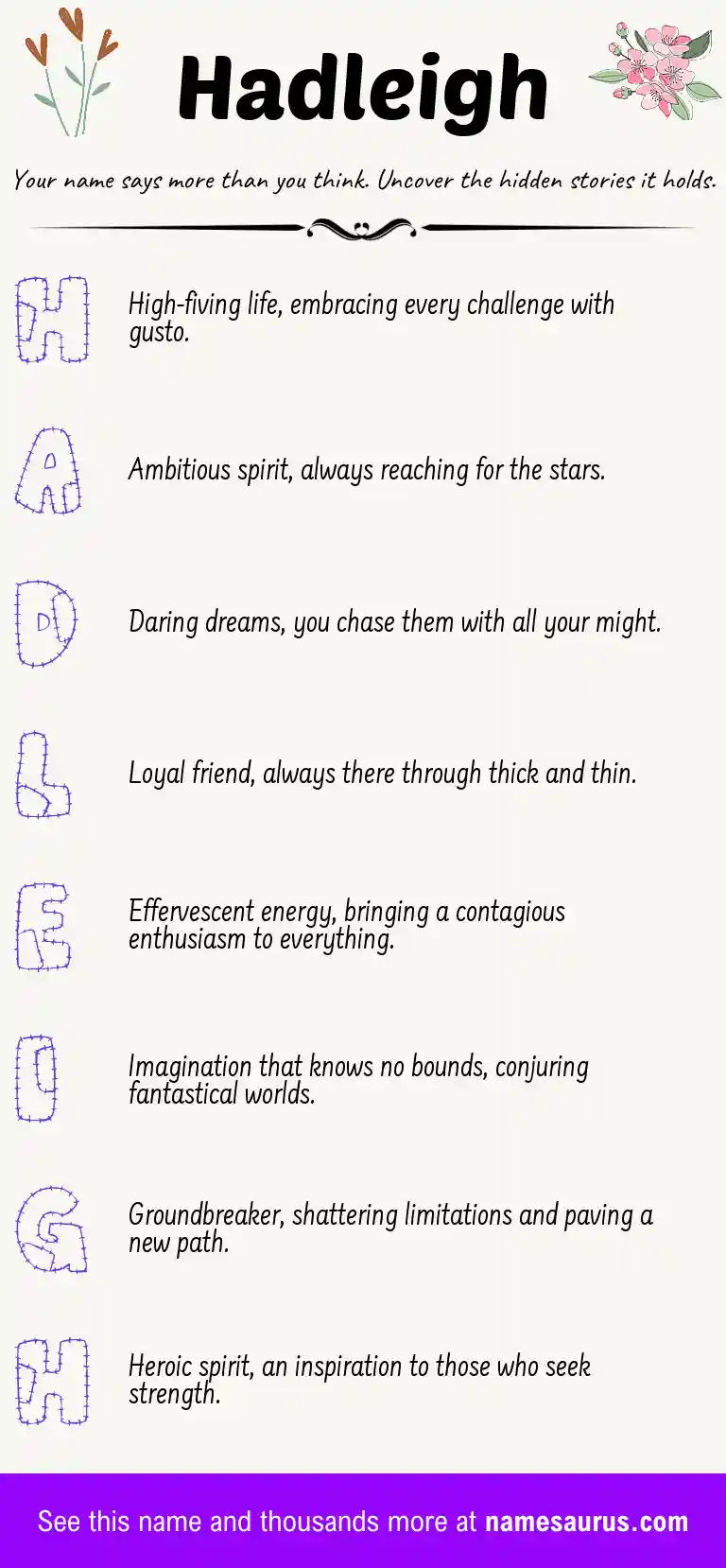Acrostic poem about Hadleigh.