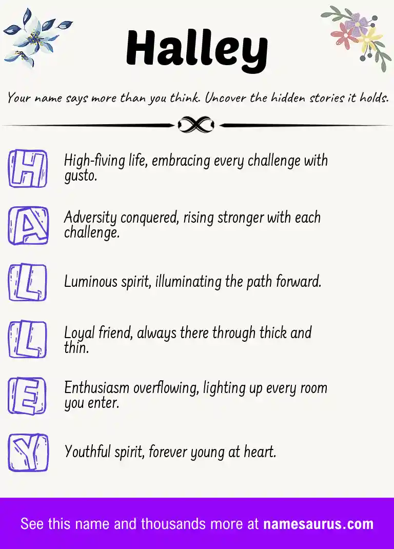 Acrostic poem about Halley.