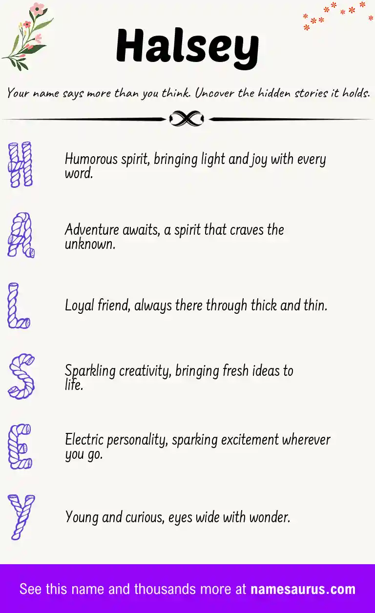 Acrostic poem about Halsey.