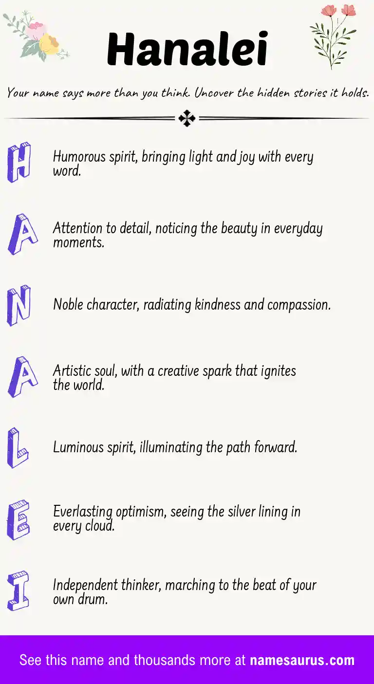 Acrostic poem about Hanalei.