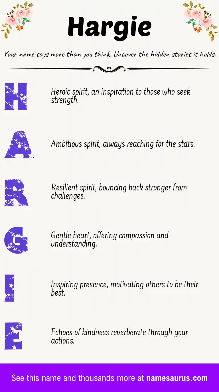 Acrostic poem about Hargie.