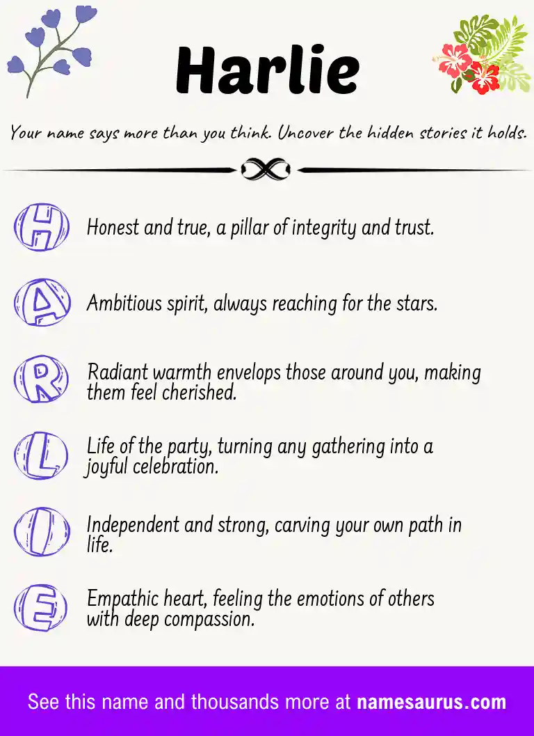 Acrostic poem about Harlie.