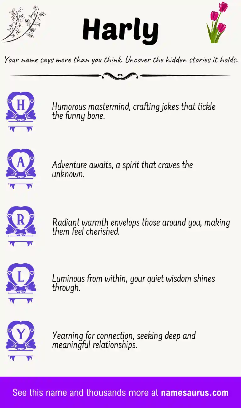Acrostic poem about Harly.