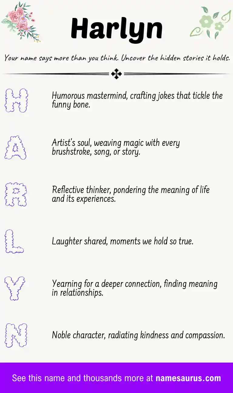 Acrostic poem about Harlyn.